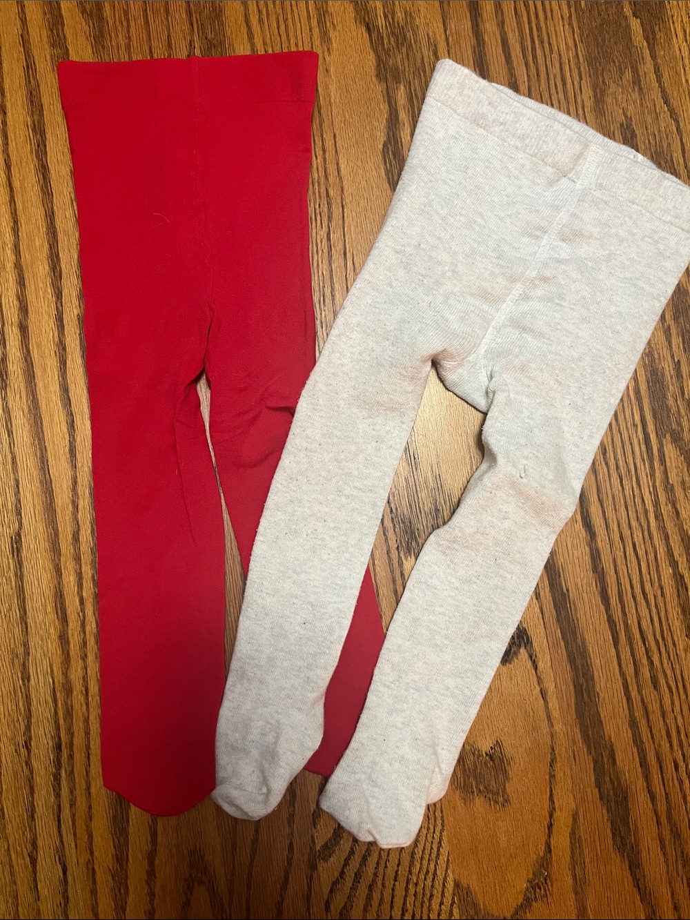 Carter's Red and Light Gray Kids Tights - 2 Pack